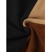 Mens Asymmetric Color Corduroy Round Neck Long Sleeve Sweatshirts