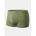 Mens Modal Solid Color Ice Silk Mesh Breathable Thin Elastic Waist Boyshorts Boxers