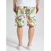 Mens All Over Pineapple Floral Print Holiday Drawstring Short