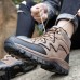 Men PU Leather Warm Lined Hiking Snow Outdoor Boots