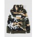 Men Camo Print Kangaroo Pocket Bodycorn Hem Casual Hooded Sweatshirt